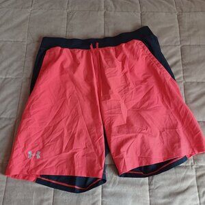 Red and Black Under Armour Shorts